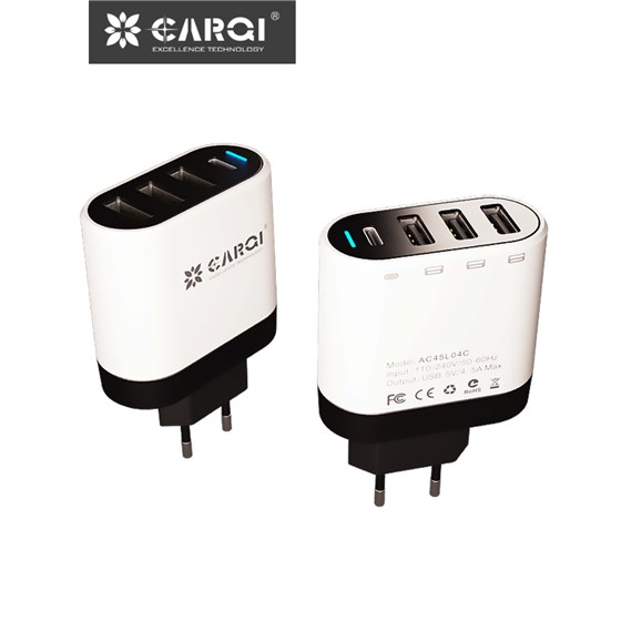 Type-C4口4.5A歐規(guī)旅行充電器AC45L04C-750x750-21