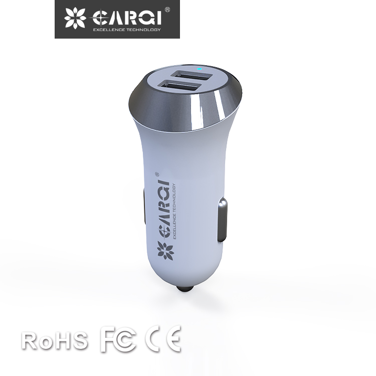 批發(fā)雙口USB車充 2.4ADC24L01